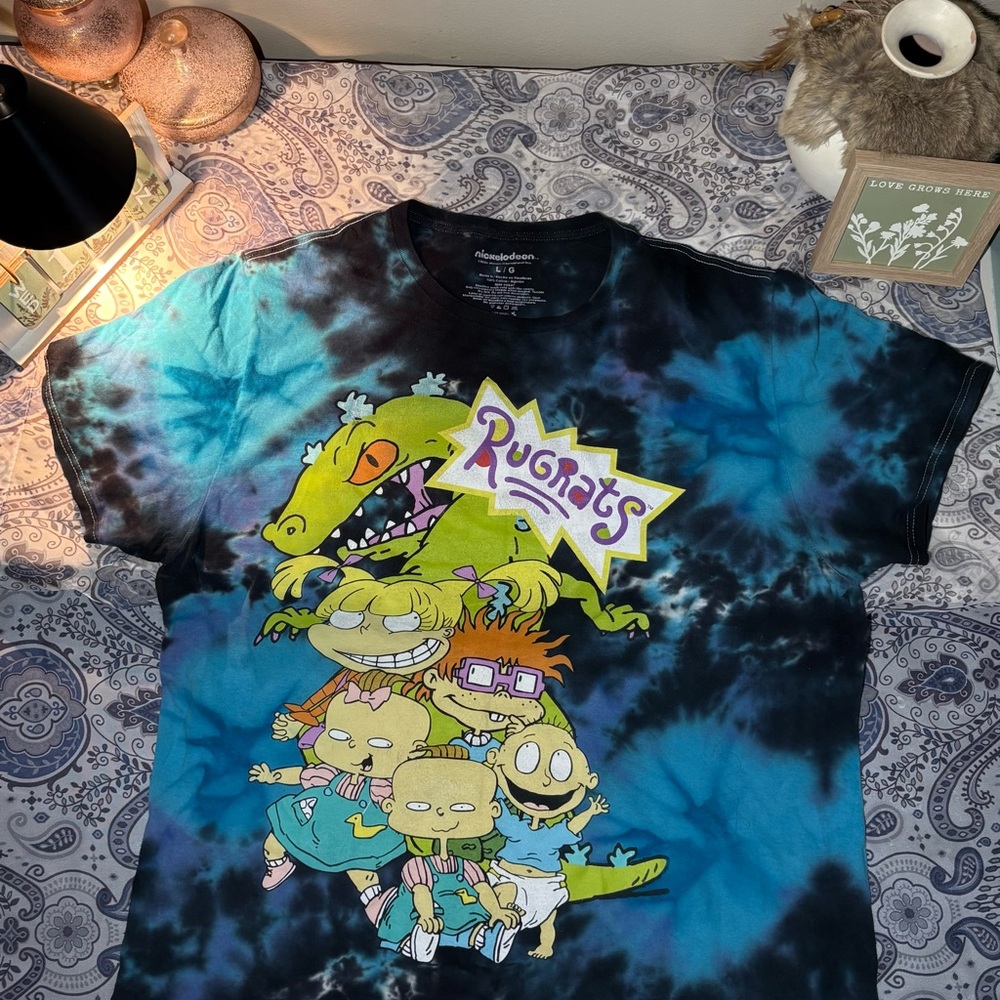 Nickelodeon Rugrats Tie-Dye Tee - Blue & Black